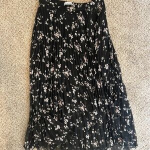 Abercrombie black floral skirt